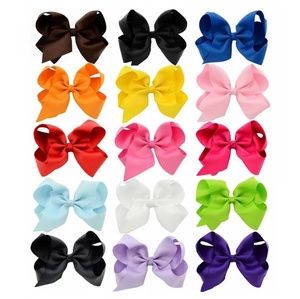15 New Hair Bows, 6 Inches